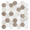 Andova Tiles SAMPLE Channing 2 x 2 Marble Honeycomb Mosaic Floor Use Tile SAM-ANDCHA122 - alternate 3